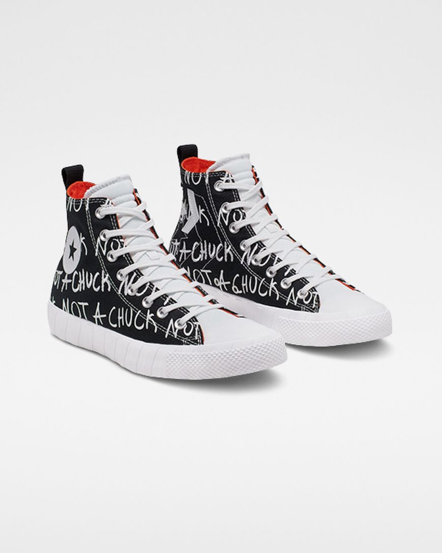 Men's Converse UNT1TL3D High Top Shoes Black / White | AU 0E39CE